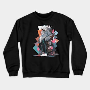 Picasso Style Winter Dressing Crewneck Sweatshirt